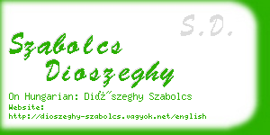 szabolcs dioszeghy business card